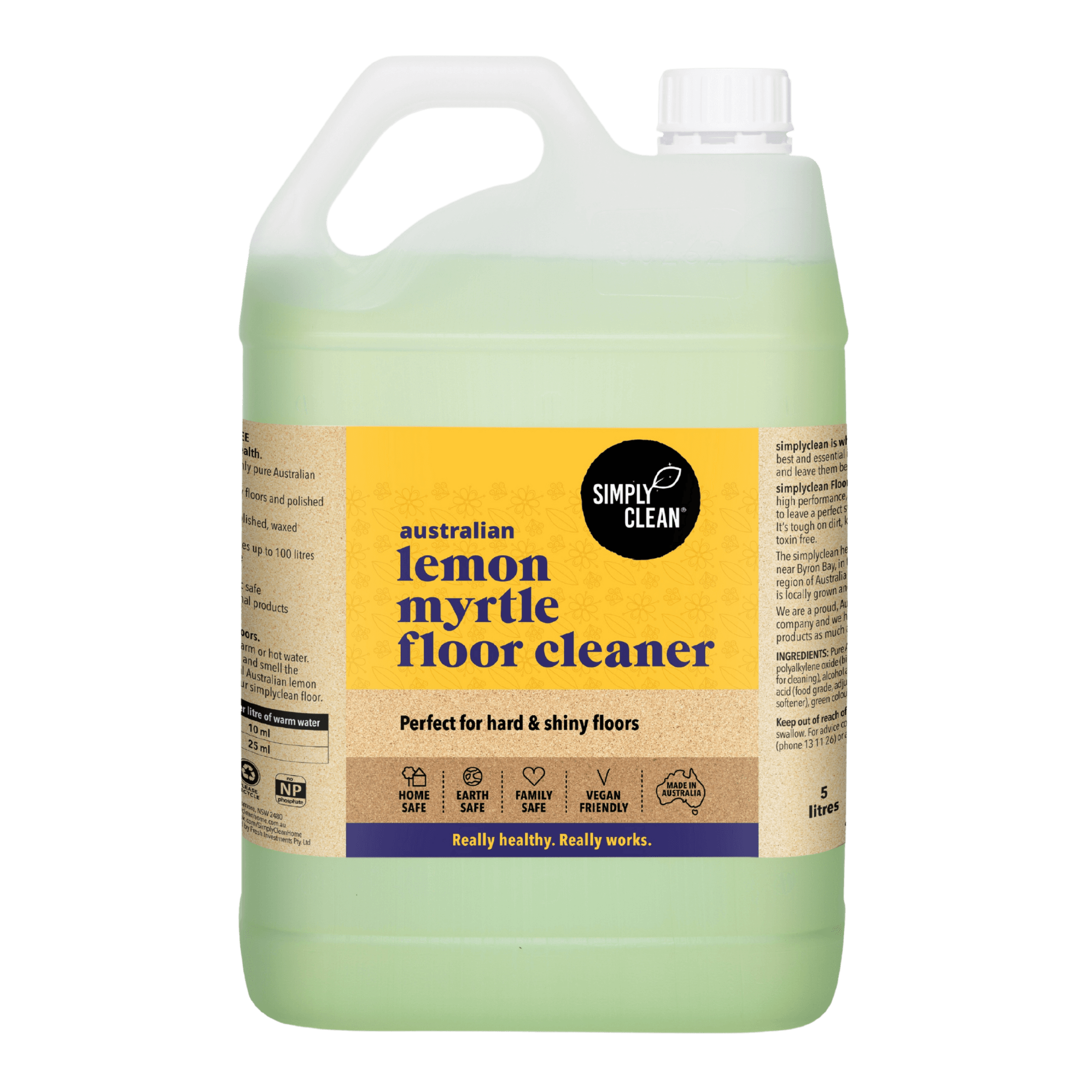 Lemon Myrtle Floor Cleaner Concentrate - 15 Litres Bulk.