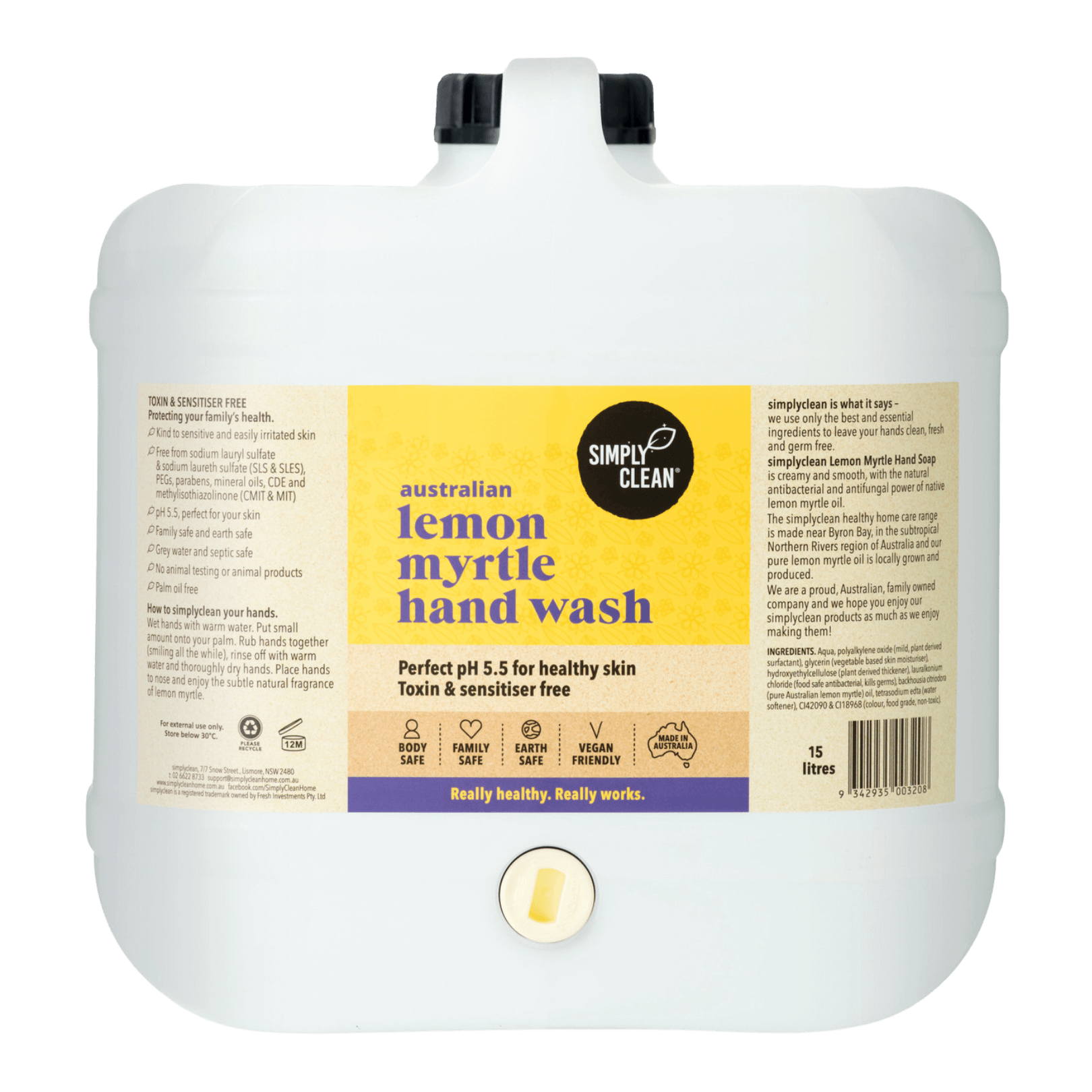 Lemon Myrtle Hand Wash - 500ml.