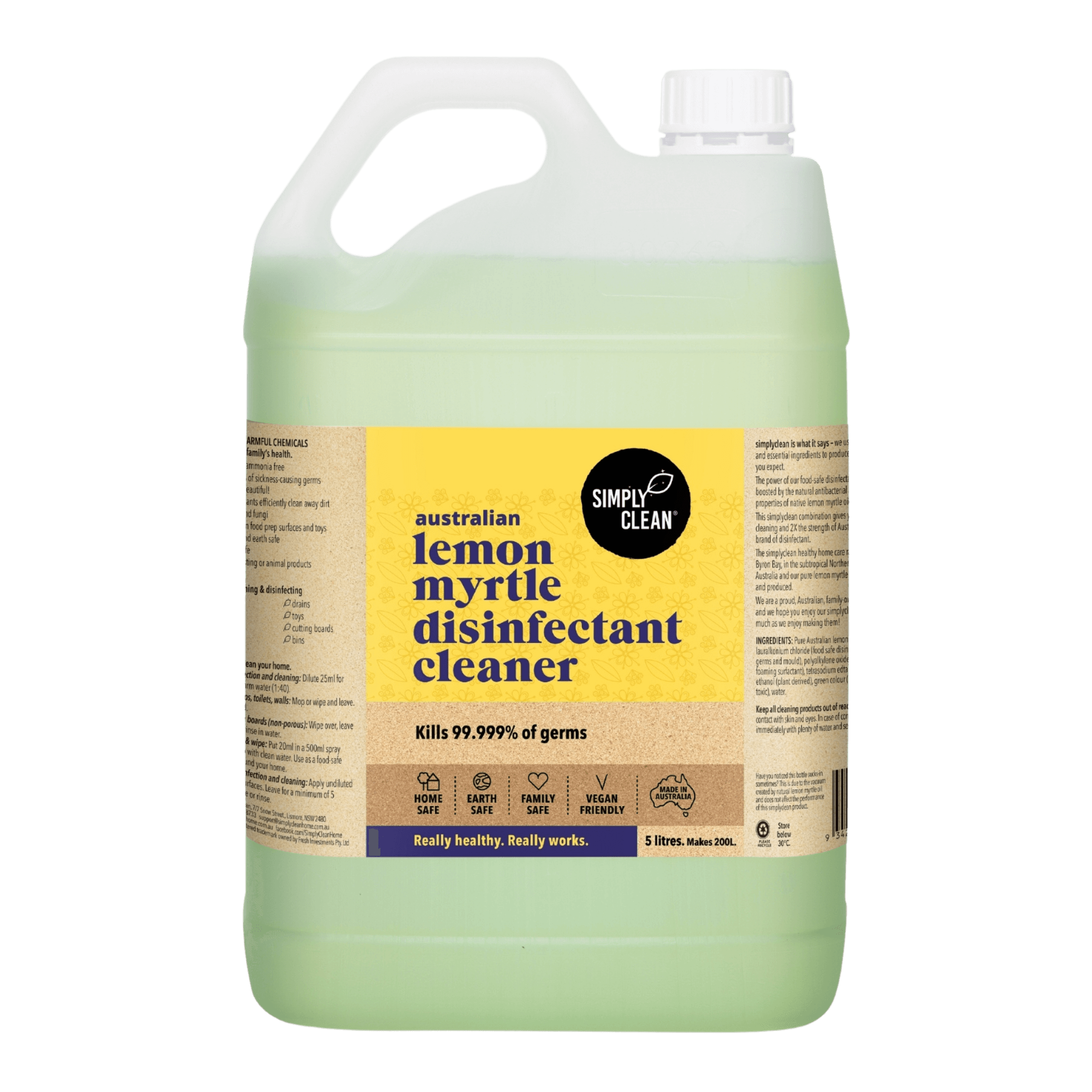 Lemon Myrtle Disinfectant Cleaner - 1 Litre.