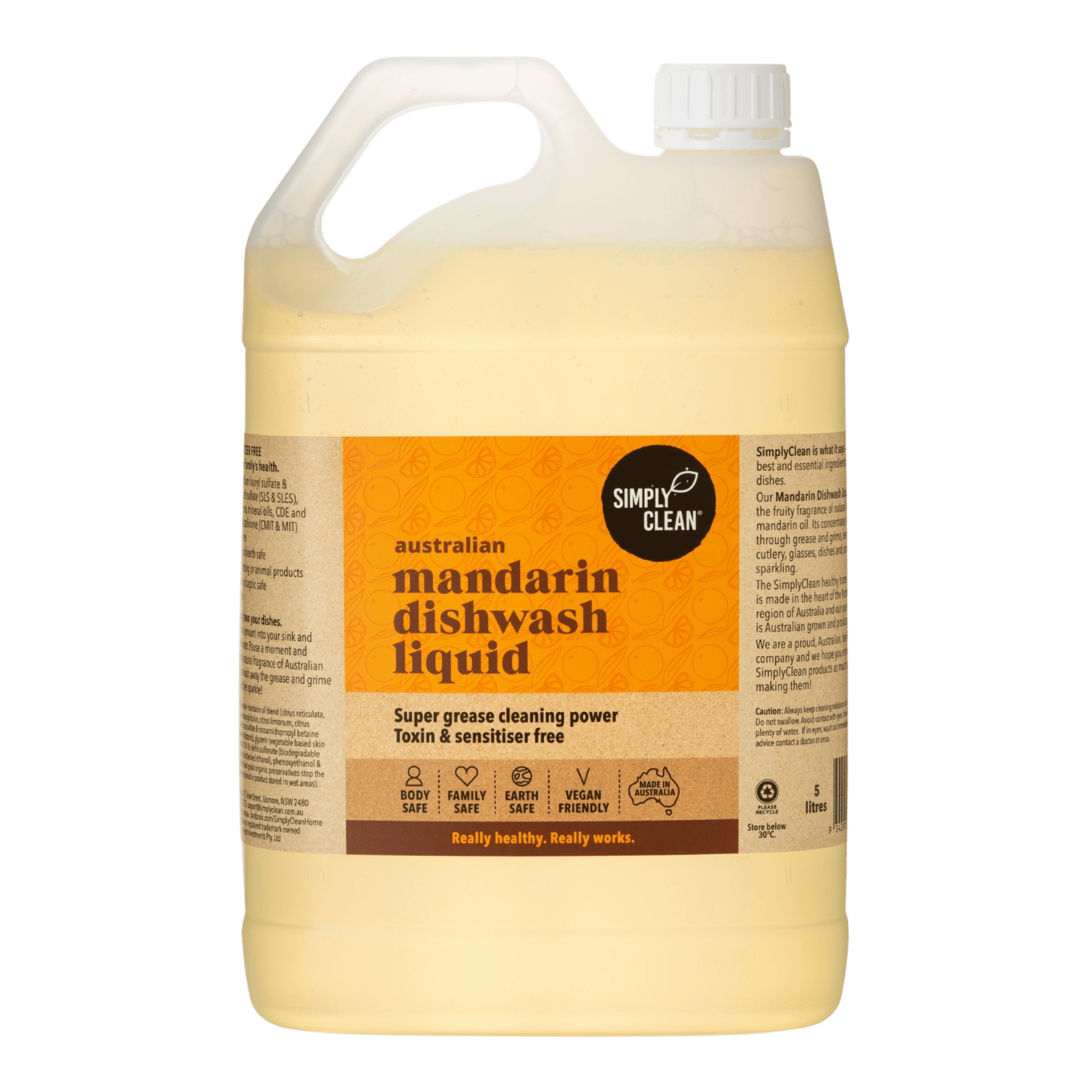 Mandarin Dishwash Liquid 15 Litres Bulk.