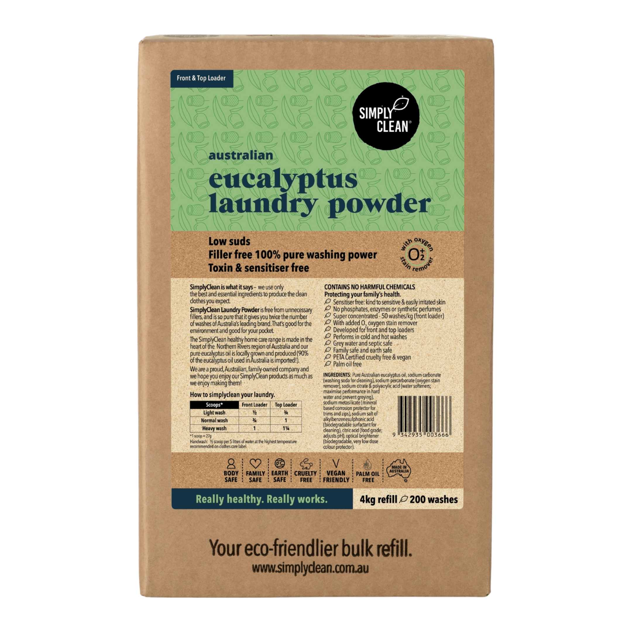 Eucalyptus Laundry Powder - 1kg.