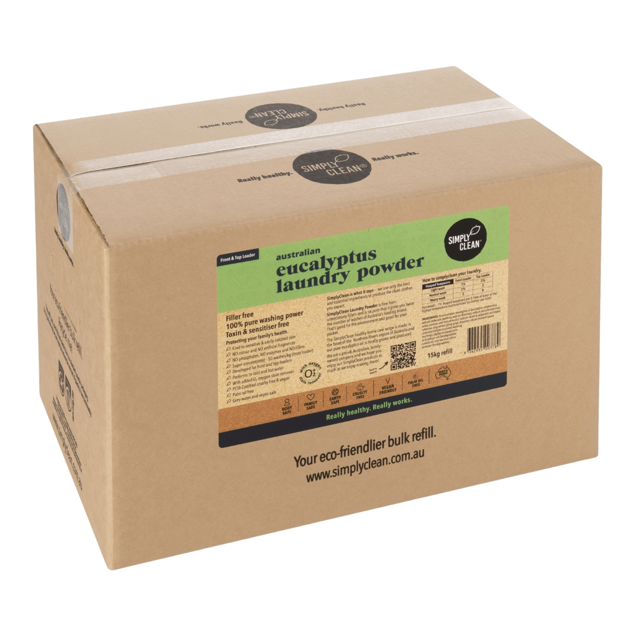 Eucalyptus Laundry Powder 4KG BOX Bulk Refill