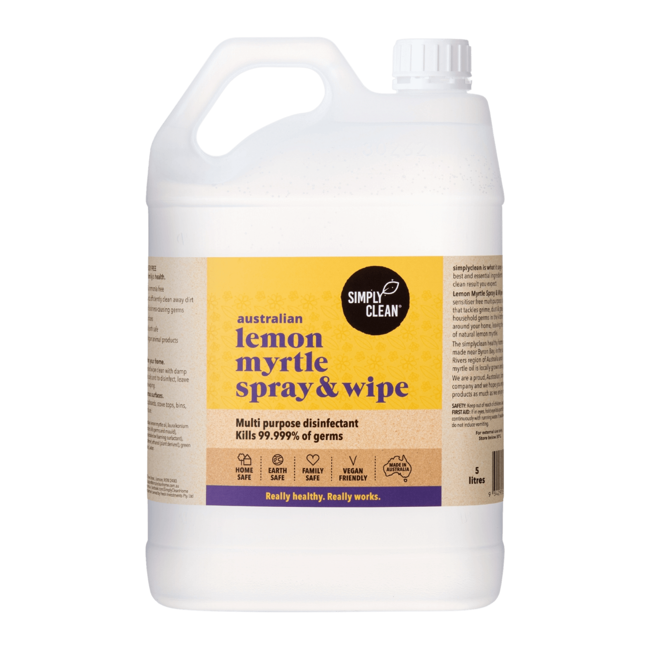 Lemon Myrtle Spray & Wipe - 15 Litres Bulk