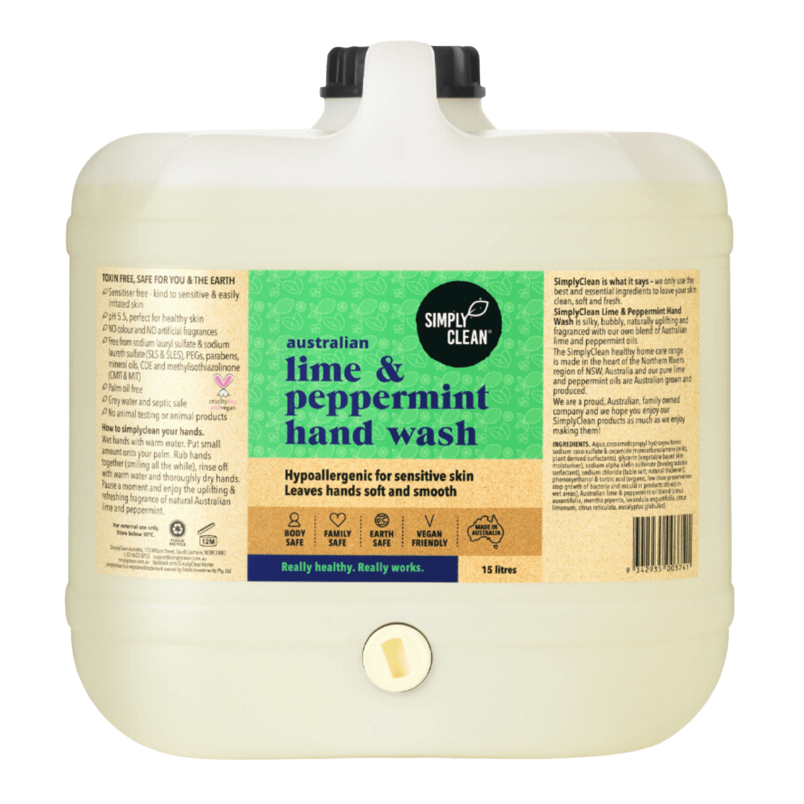 Lime & Peppermint Hand Wash 1 Litre Refill